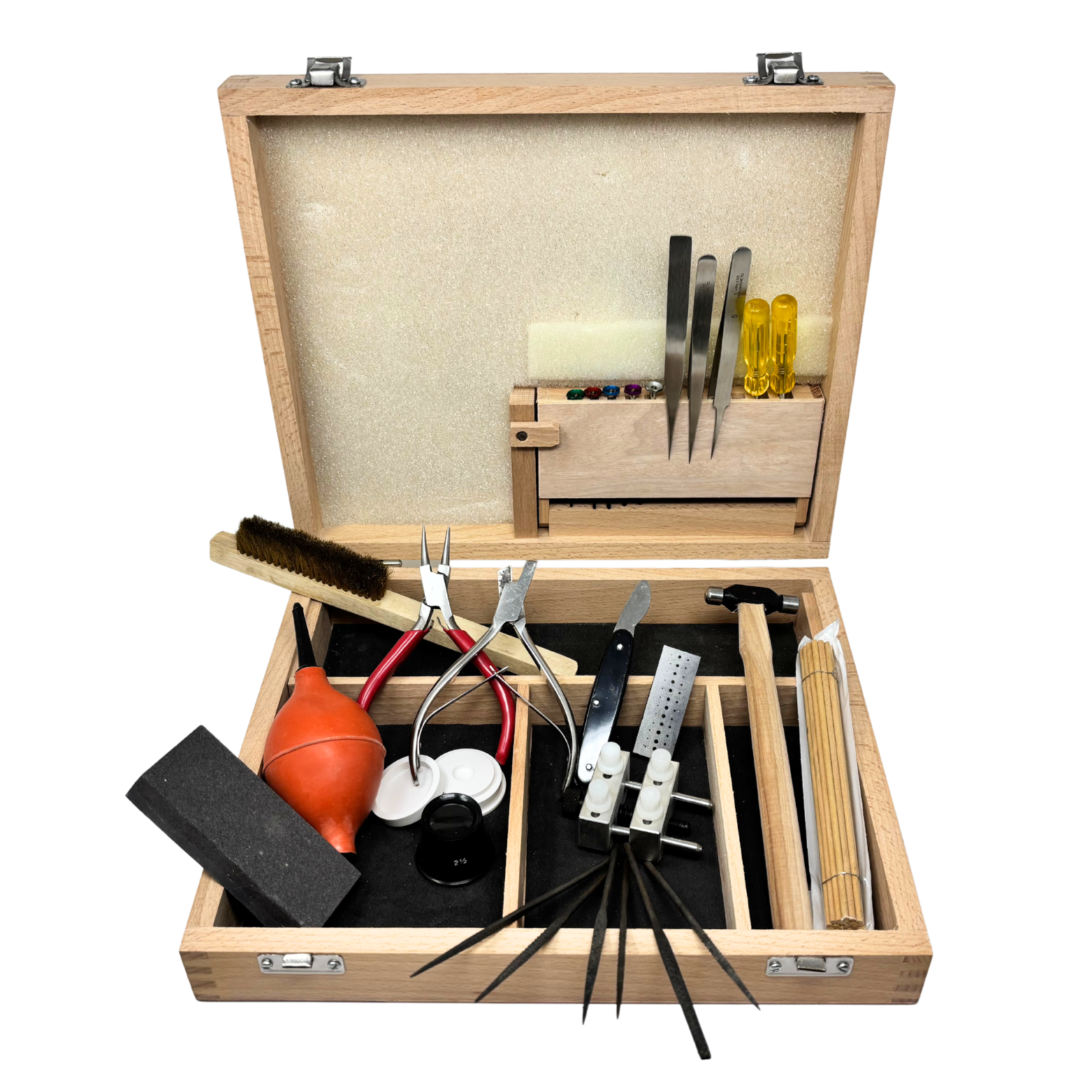 Beginner Watchmaking Tool Kit in Wooden Box