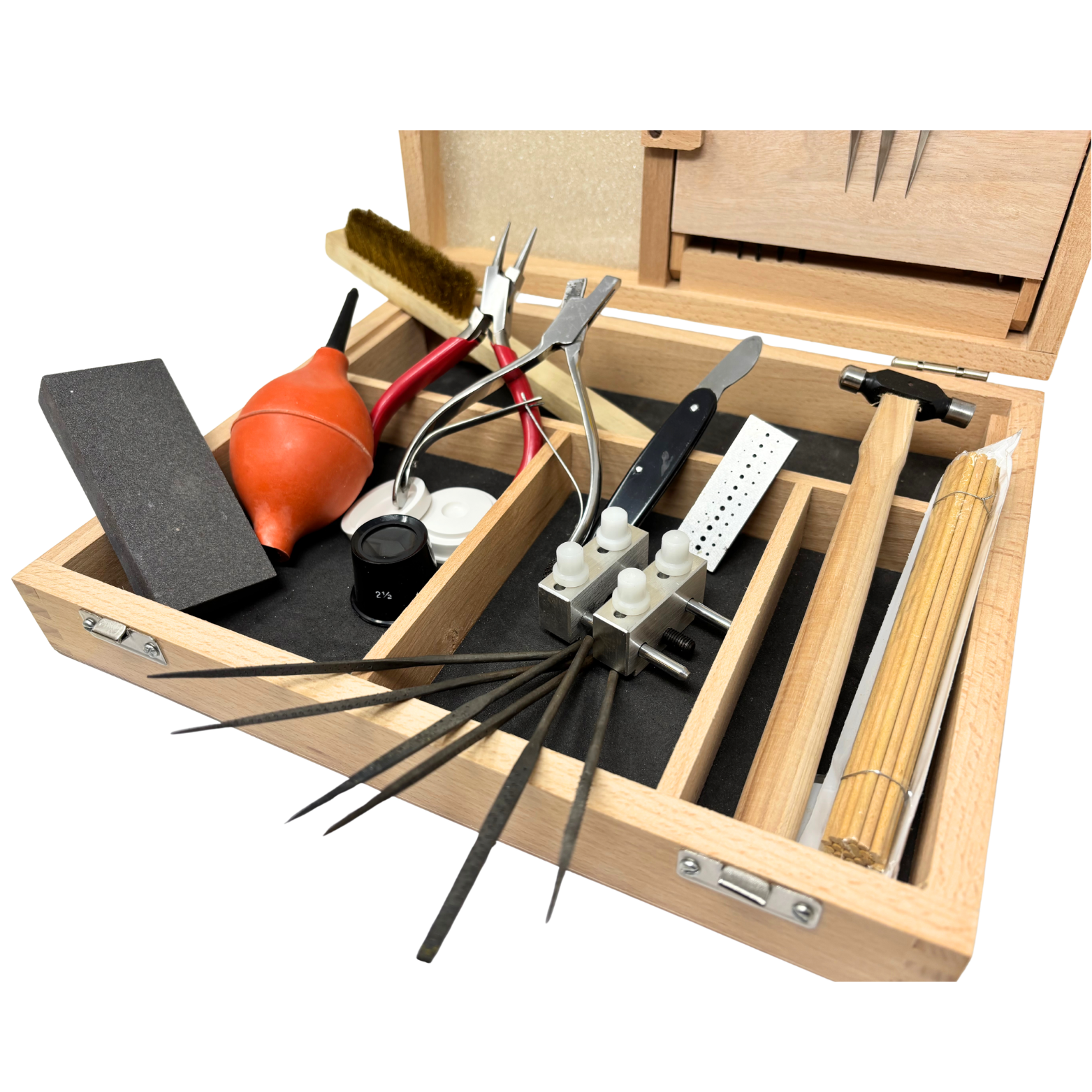 Beginner Watchmaking Tool Kit in Wooden Box