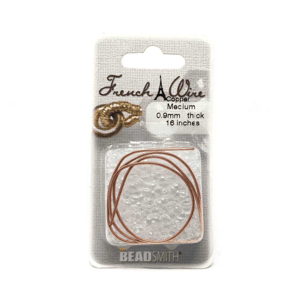Beadsmith French Wire, Copper, Medium 0.9mm x 16in.