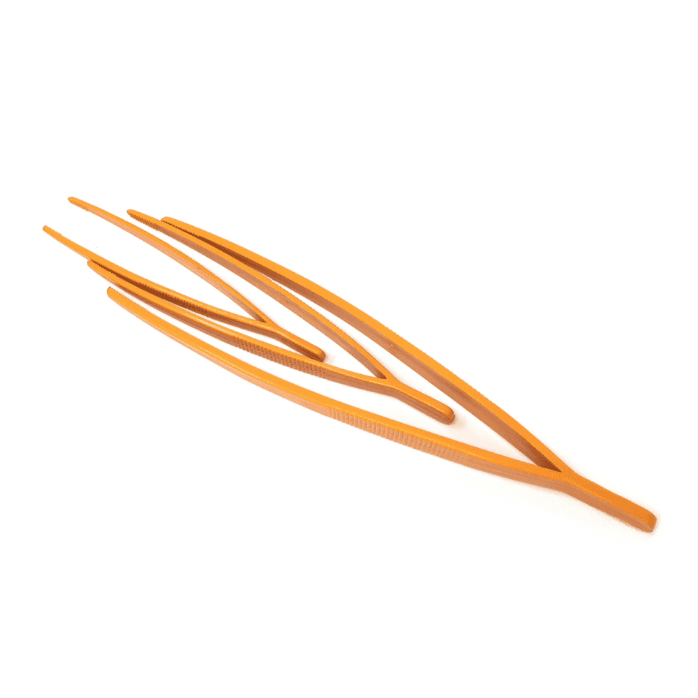 Bowed Shape Plastic Tweezers Set