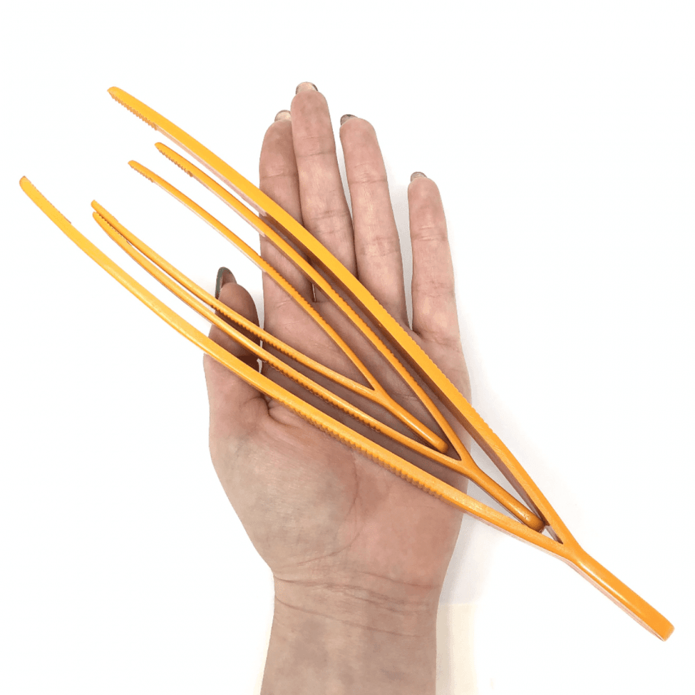 Bowed Shape Plastic Tweezers Set
