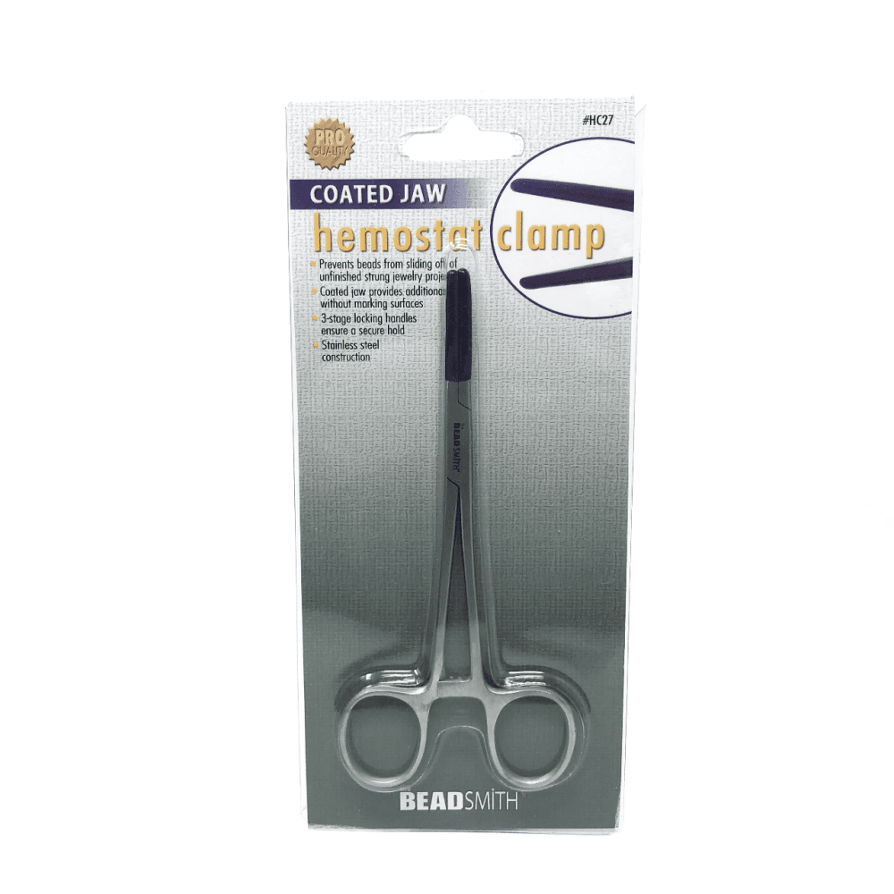Beadsmith Hemostat Clamp Coated Jaw
