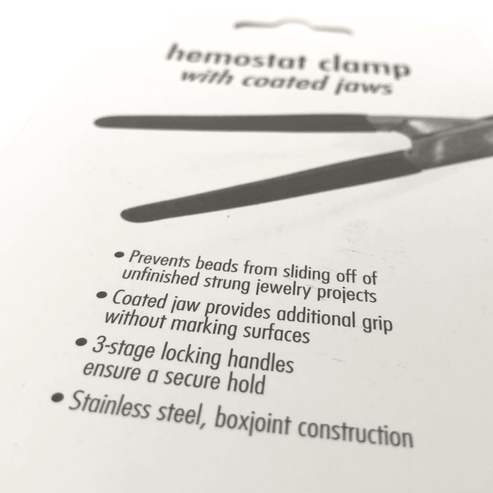Beadsmith Hemostat Clamp Coated Jaw