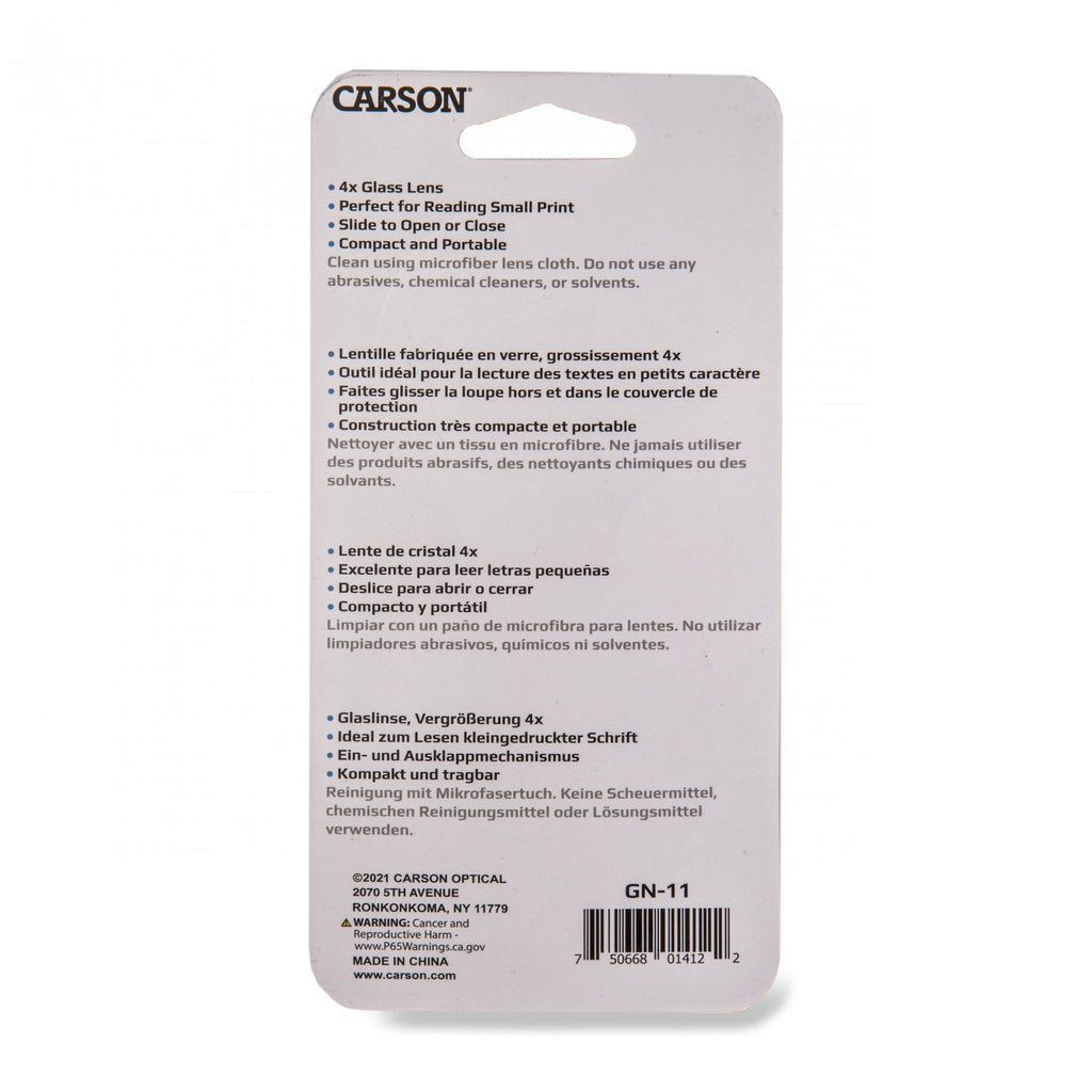 Carson Slide-Open 4x Pocket Magnifier