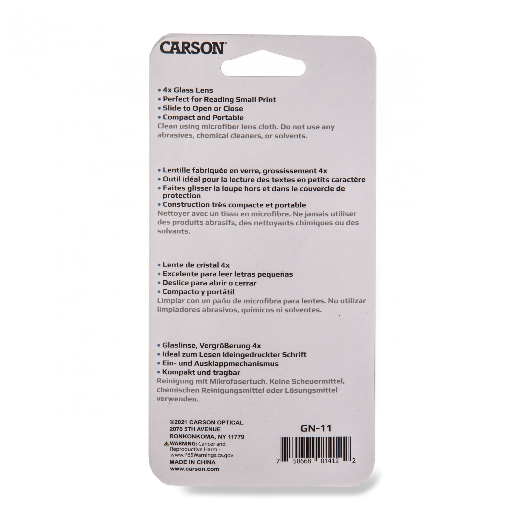 Carson Slide-Open 4x Pocket Magnifier
