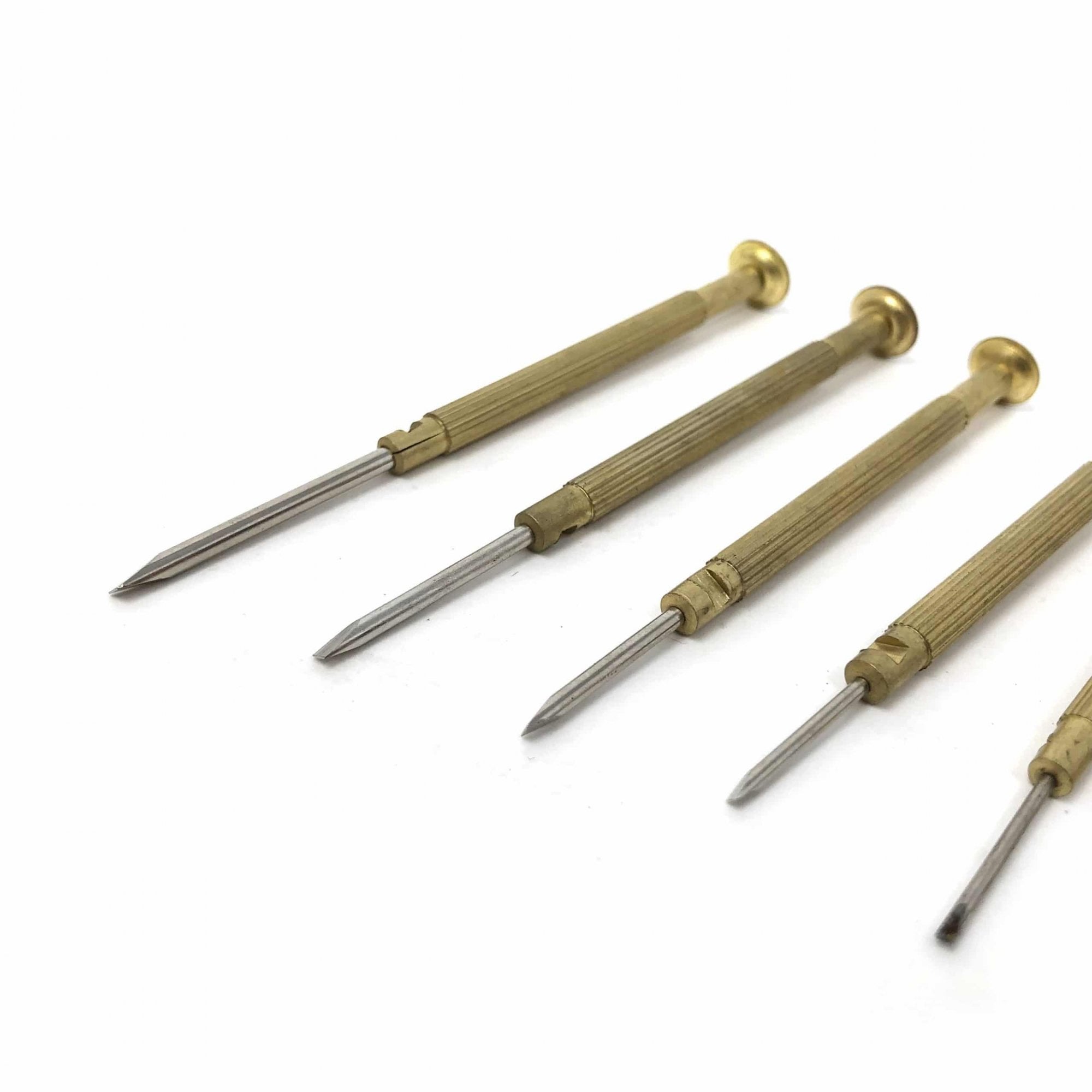 Brass Watchmaker's Screwdriver Set of 9
