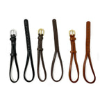 Black Leather Cordette Watch Strap with Stainless Steel Buckle