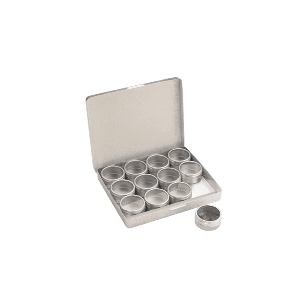 12 Aluminium Storage Tins