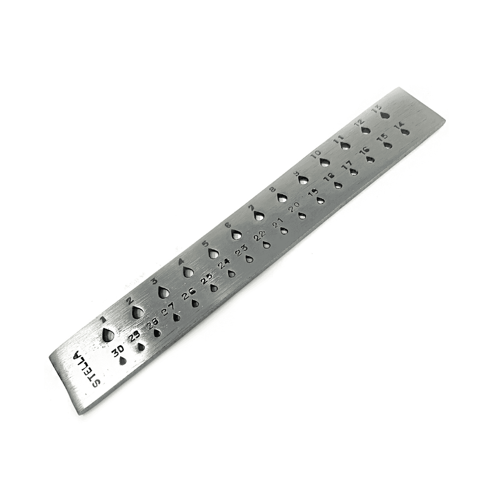 Large Teardrop Draw Plate 30 Holes 1.5x2.5 - 3.7x5.0mm