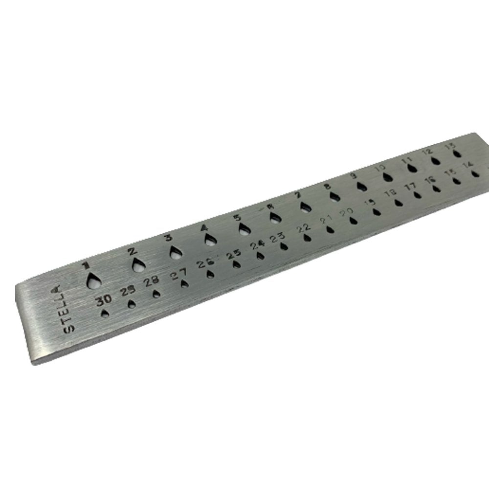 Large Teardrop Draw Plate 30 Holes 1.5x2.5 - 3.7x5.0mm