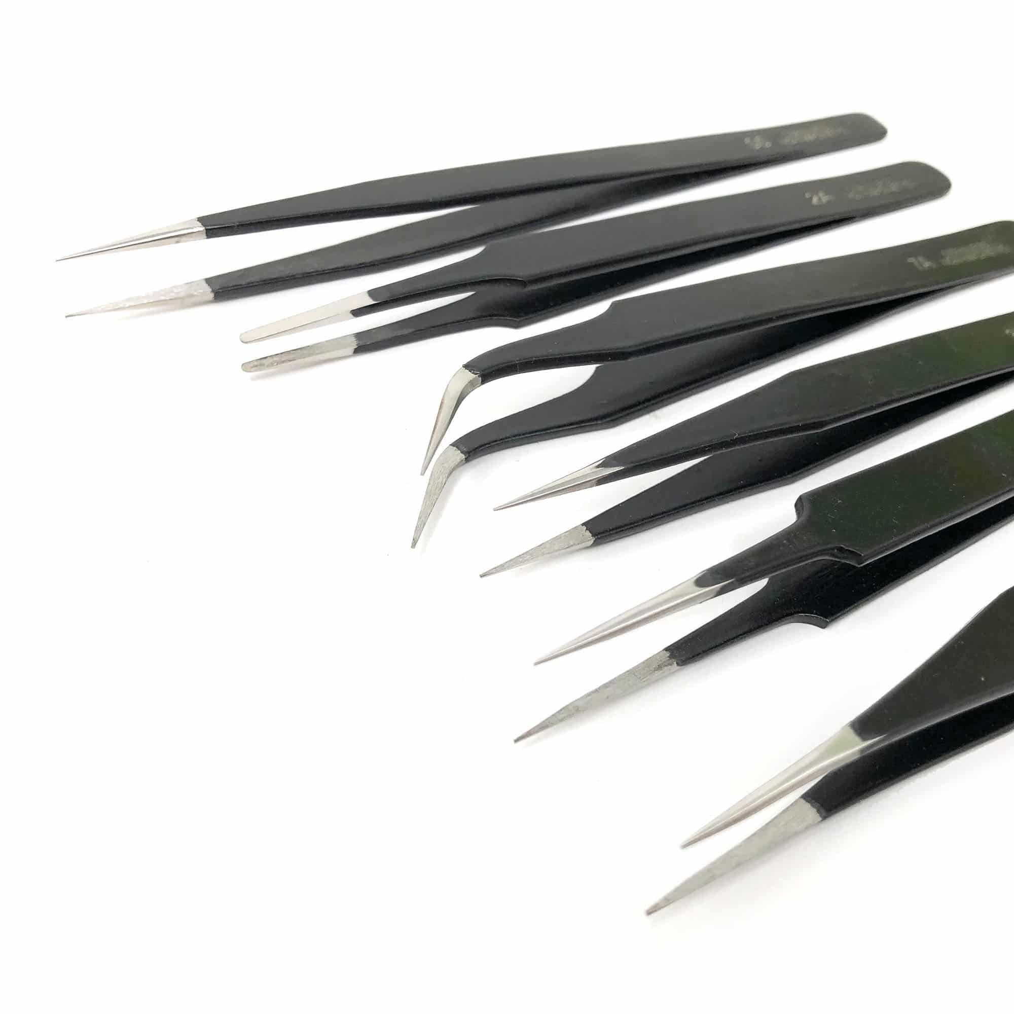 Epoxy Coated Tweezers Set of 6