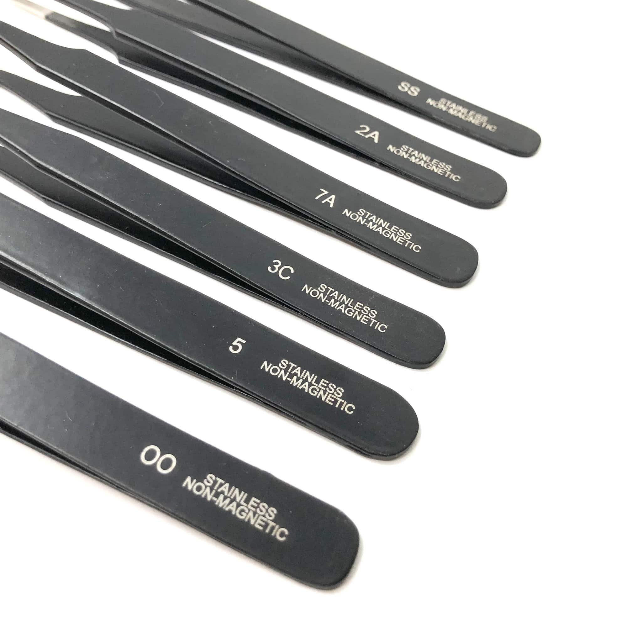 Epoxy Coated Tweezers Set of 6