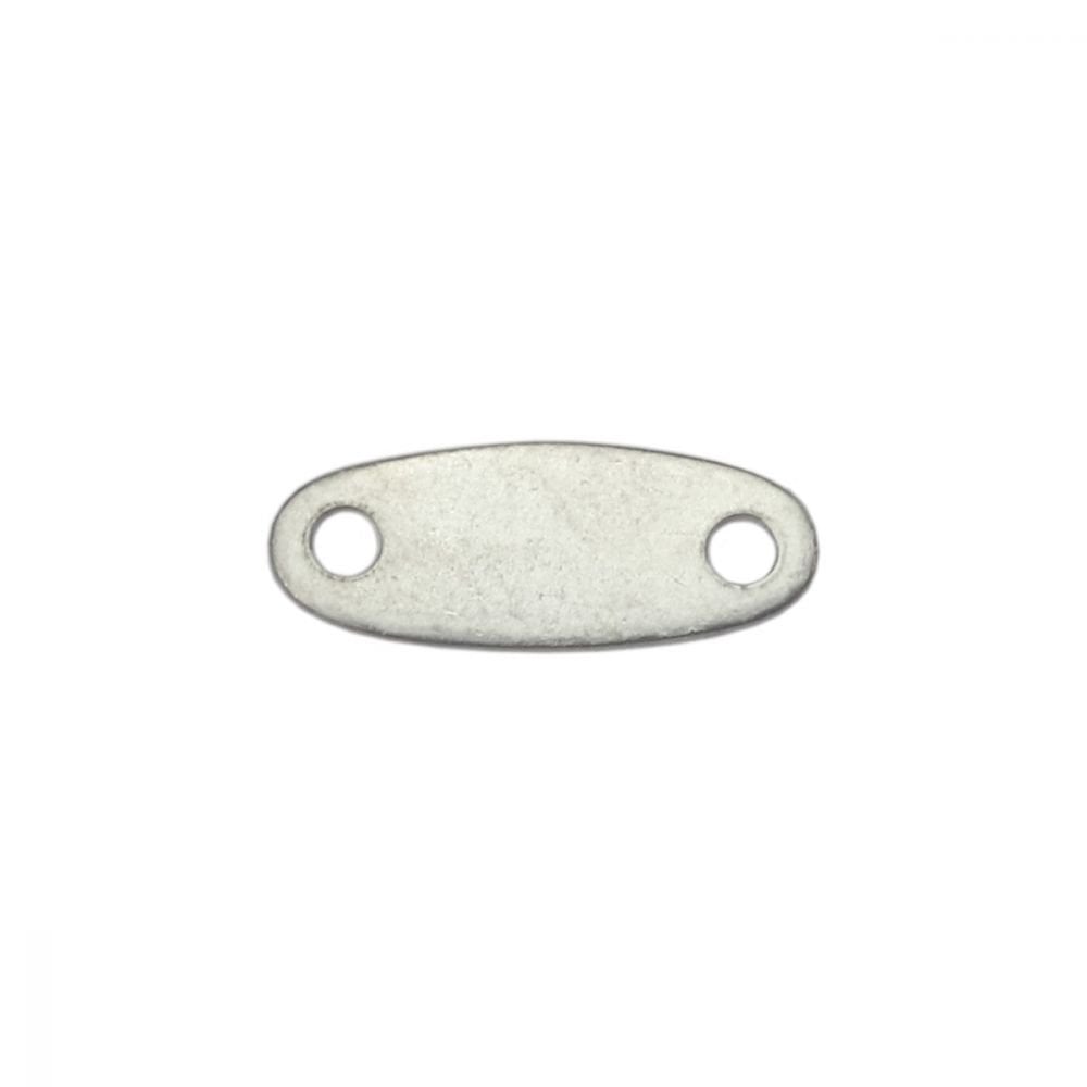 ImpressArt Pewter Oval Tag with Holes Stamping Blanks, 4 Pack