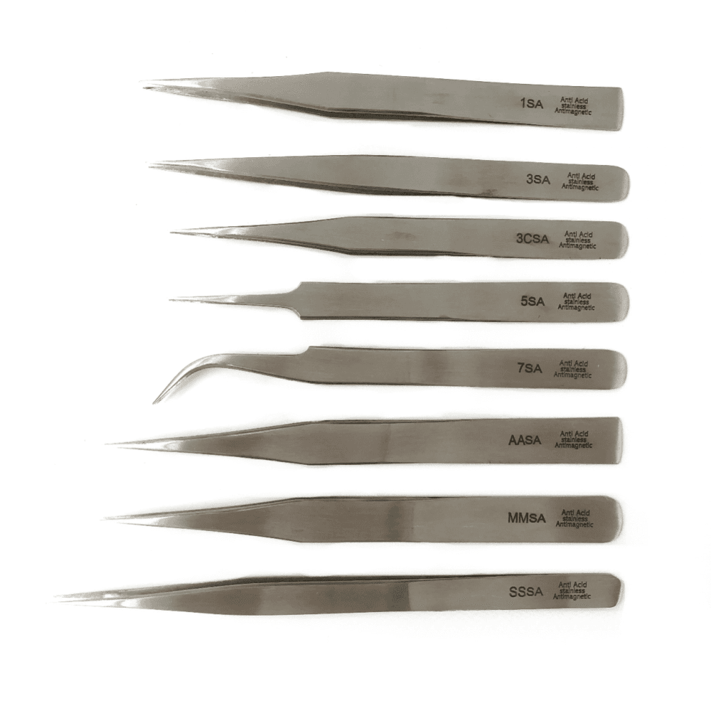 Antimagnetic Tweezers Set of 8
