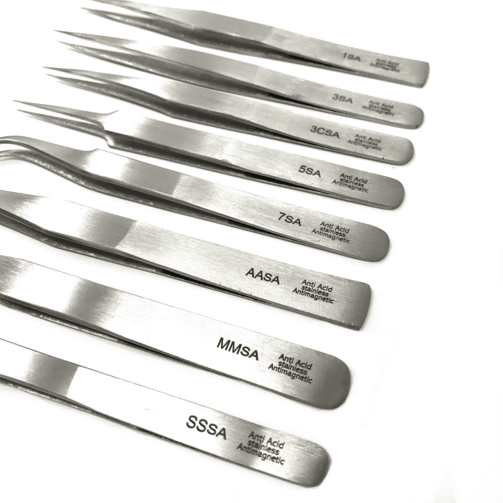 Antimagnetic Tweezers Set of 8