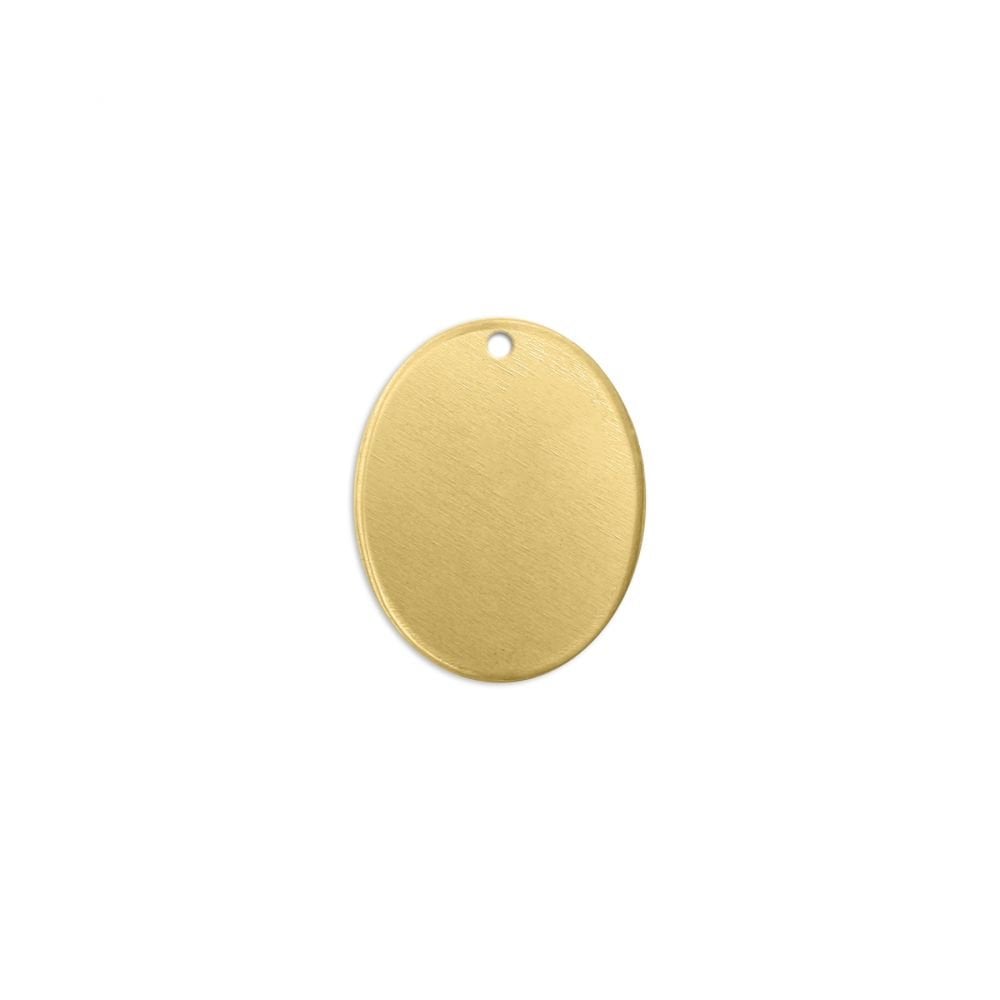ImpressArt Premium Stamping Blanks - Brass Oval with Hole