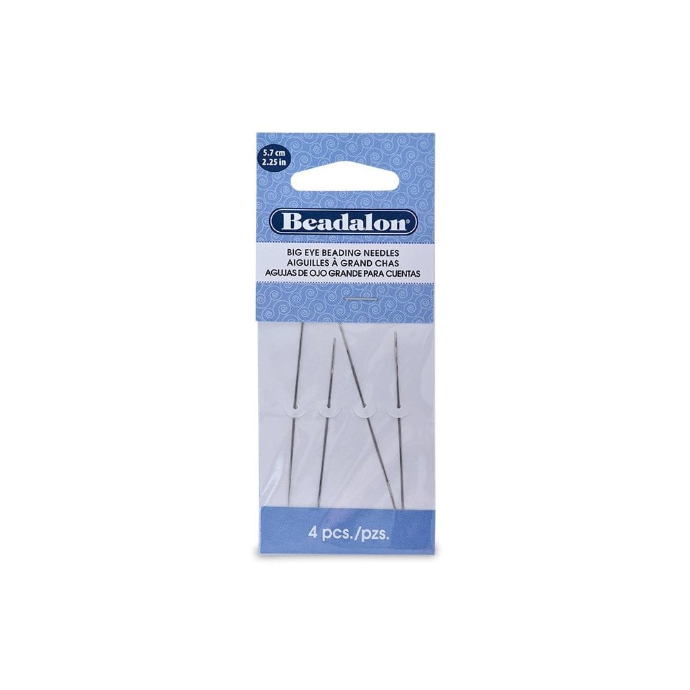 Beadalon Big Eye Beading Needles, 2.25 in, 5.7 cm, 4 pc