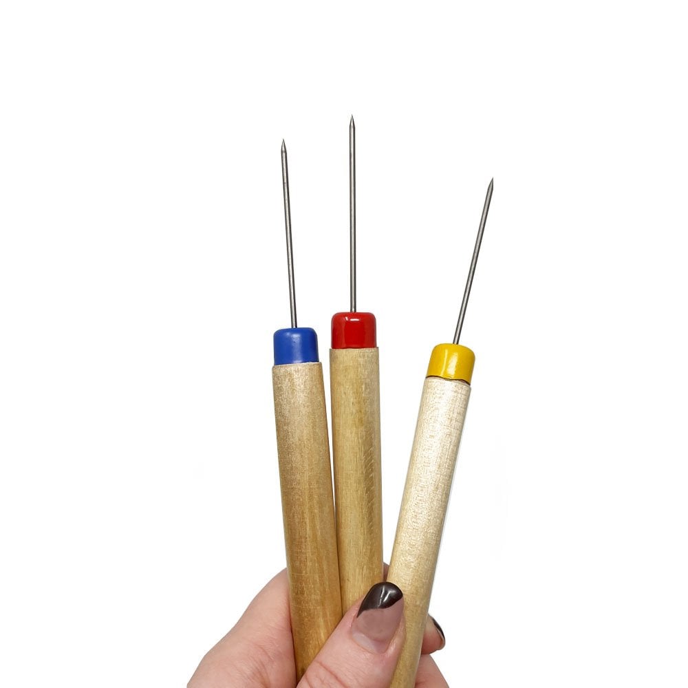 Titanium Solder Picks Set of 3 with Wooden Handles