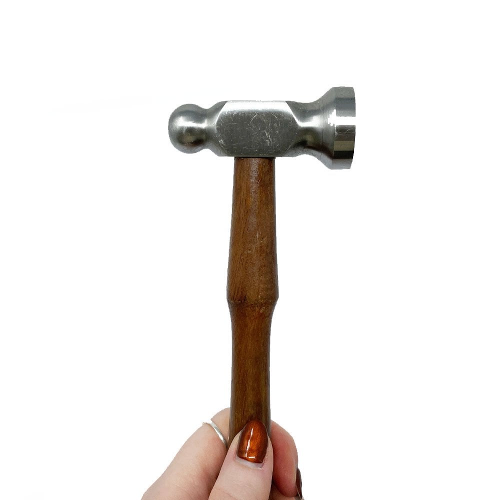 Chasing & Repousse Hammer with 28mm Flat Head, 8oz