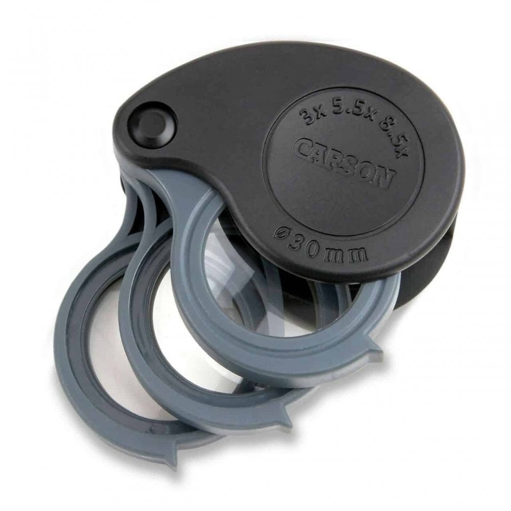 Carson TriView Portable Folding Loupe Magnifier Smaller Magnifications