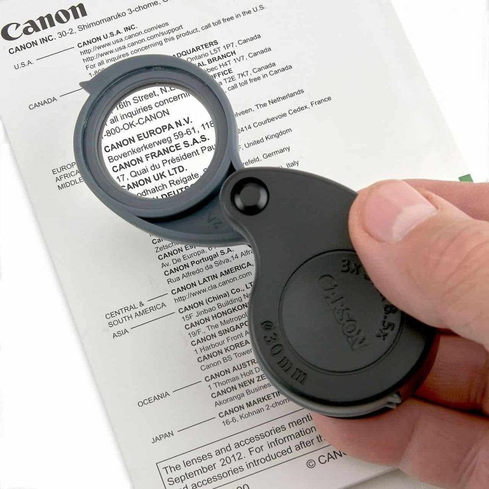 Carson TriView Portable Folding Loupe Magnifier Smaller Magnifications