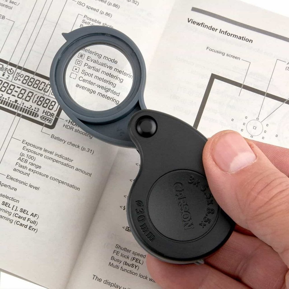 Carson TriView Portable Folding Loupe Magnifier Smaller Magnifications