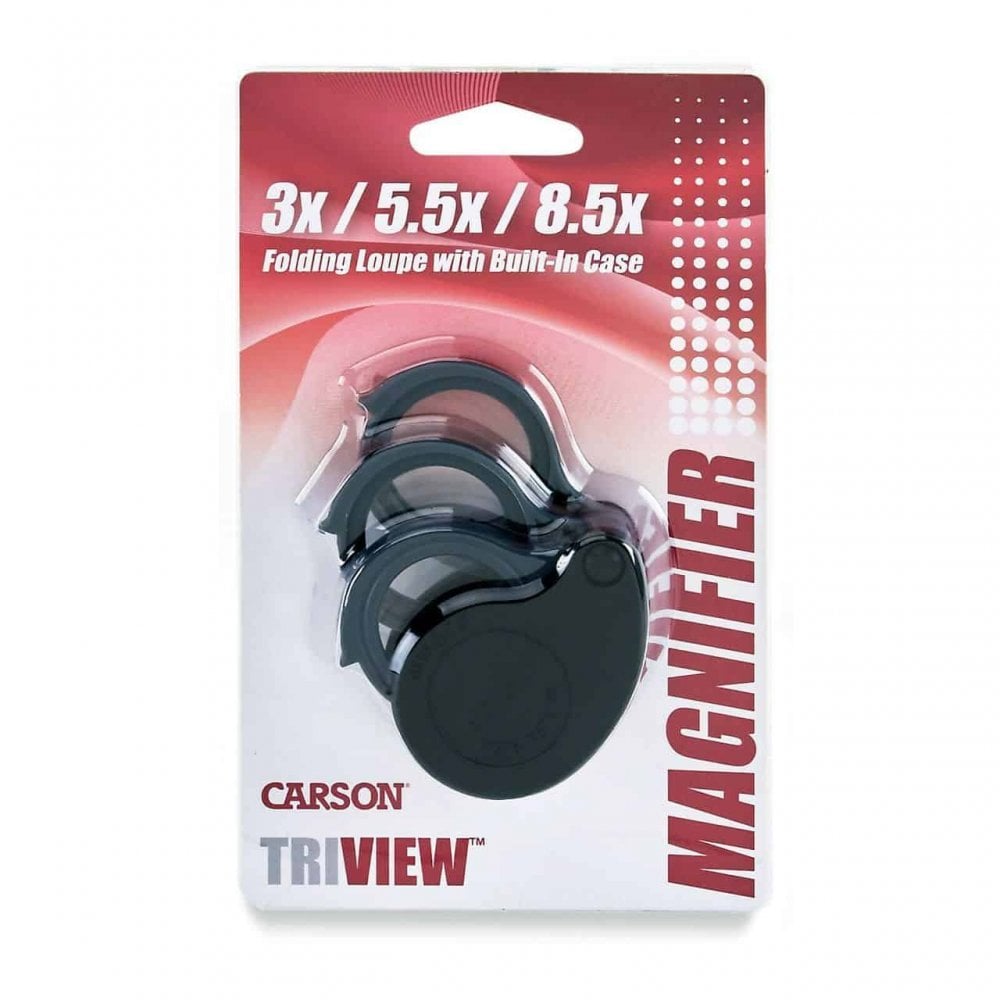 Carson TriView Portable Folding Loupe Magnifier Smaller Magnifications
