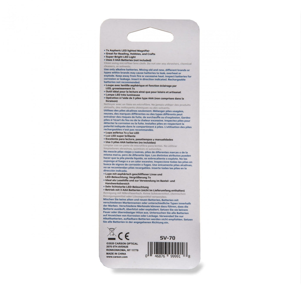 Carson Illuminated Handheld LED 7x Magnifier