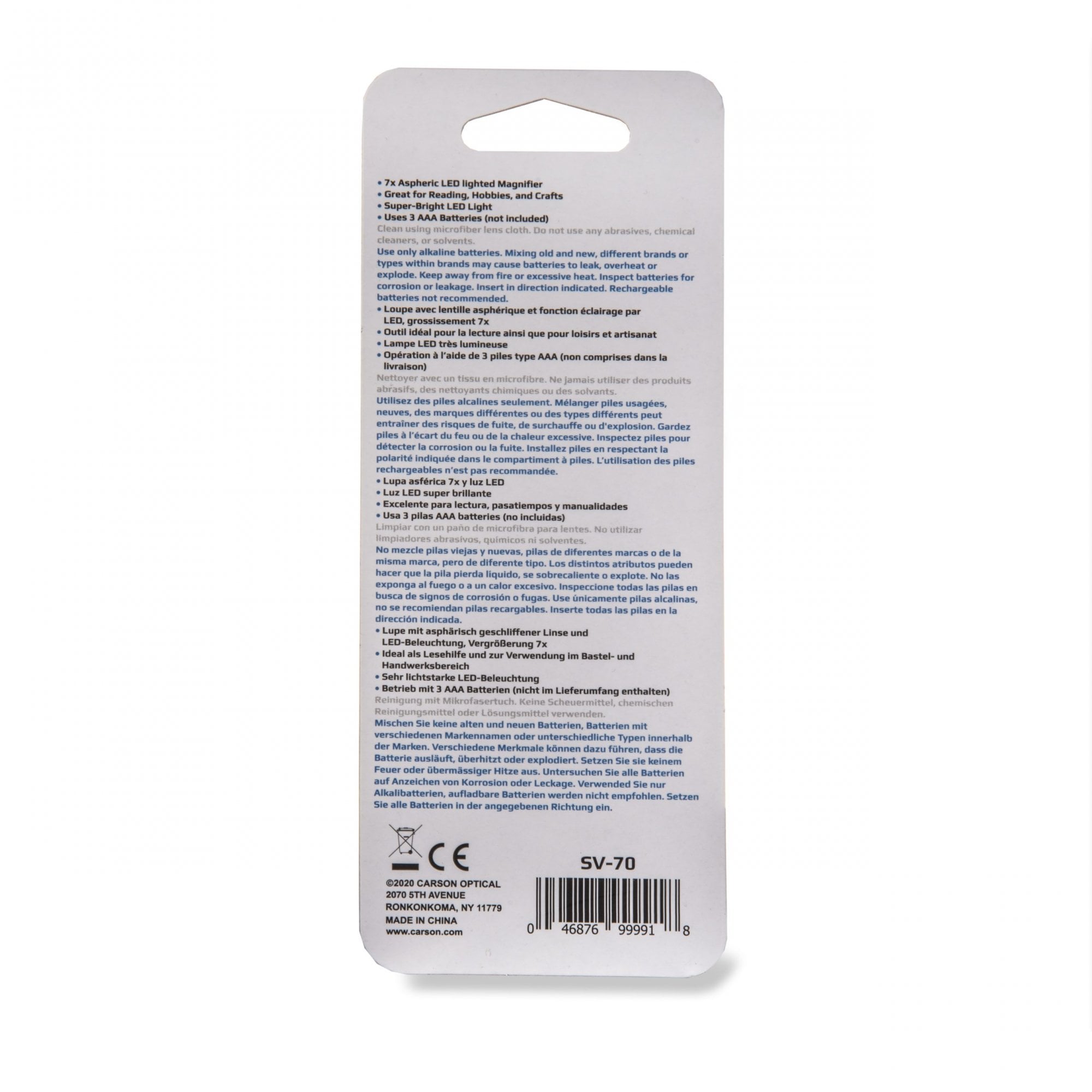 Carson Illuminated Handheld LED 7x Magnifier