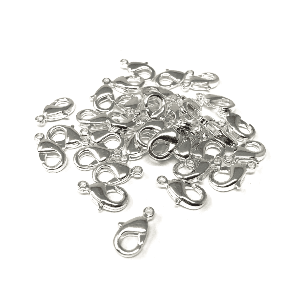 Silver Plated Lobster Claw 12mm - Pack of 36