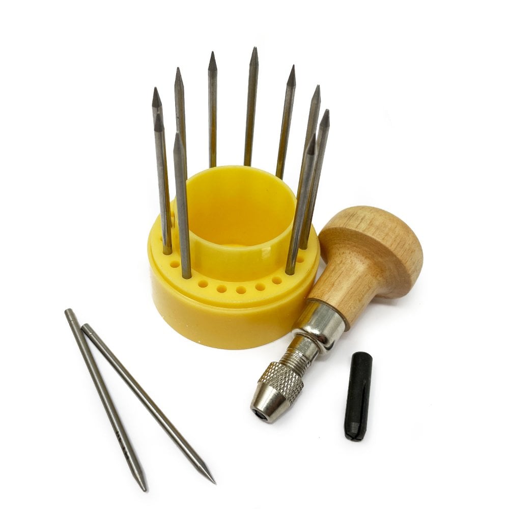 Set of 12 Beading / Grainer Tools with Handle