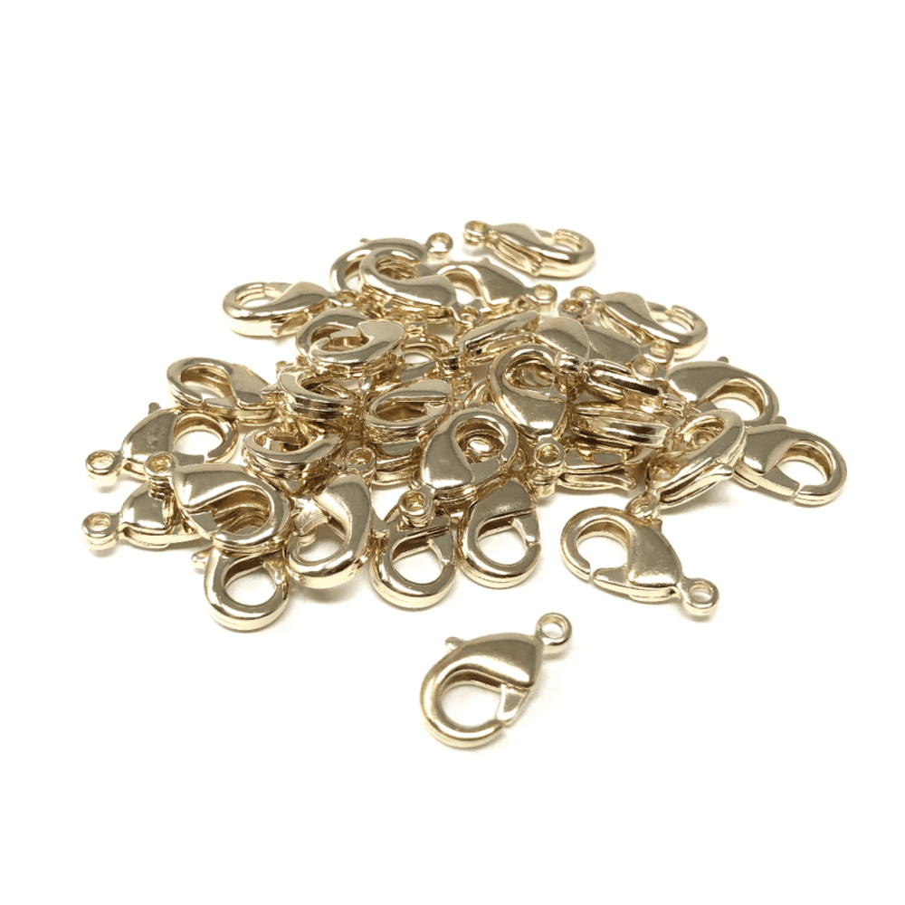 Gold Plated Lobster Claw 12mm - Pack of 36