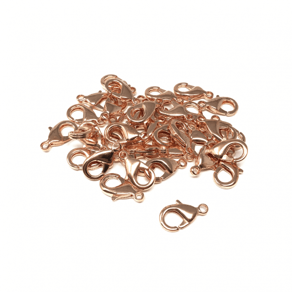Copper Plated Lobster Claw 15mm - Pack of 36