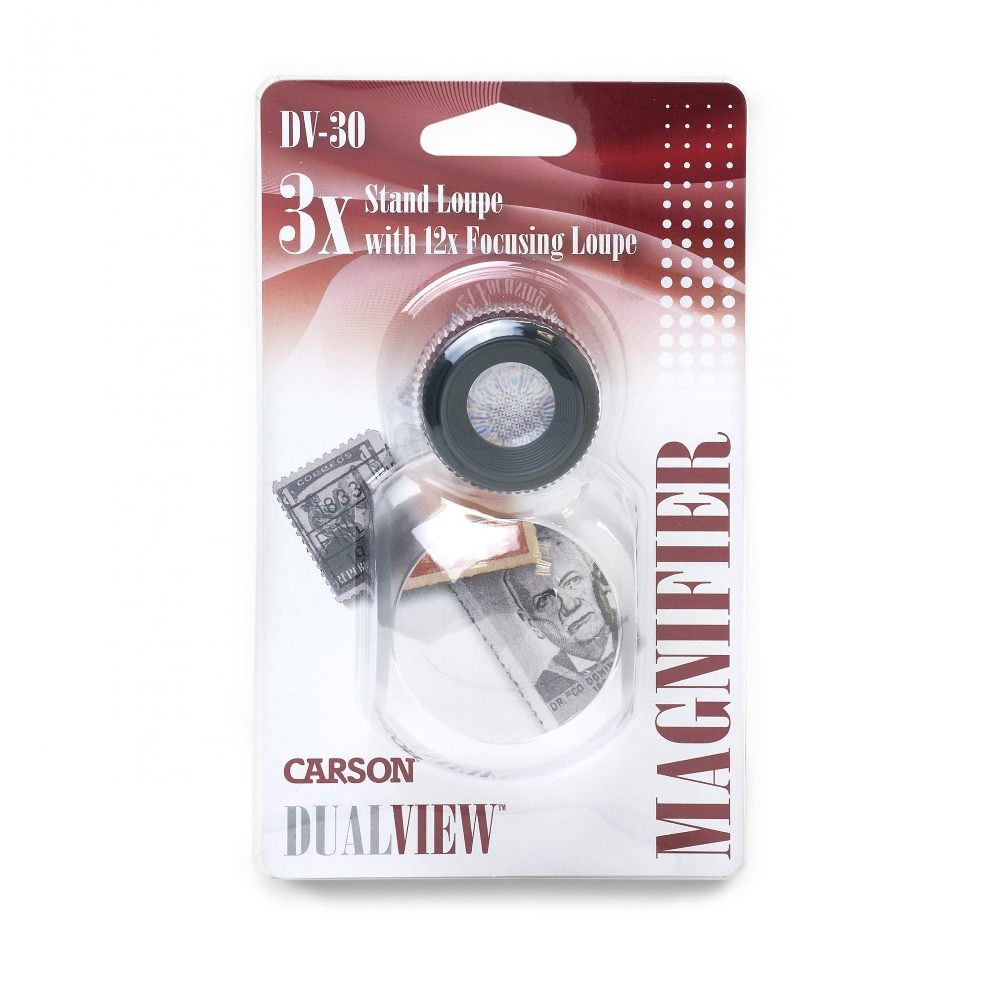 Carson 3x Stand Loupe Magnifier with 12x Focusing Loupe