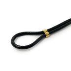 Black Leather Cordette Butterfly Strap with Gold Plated Buckle