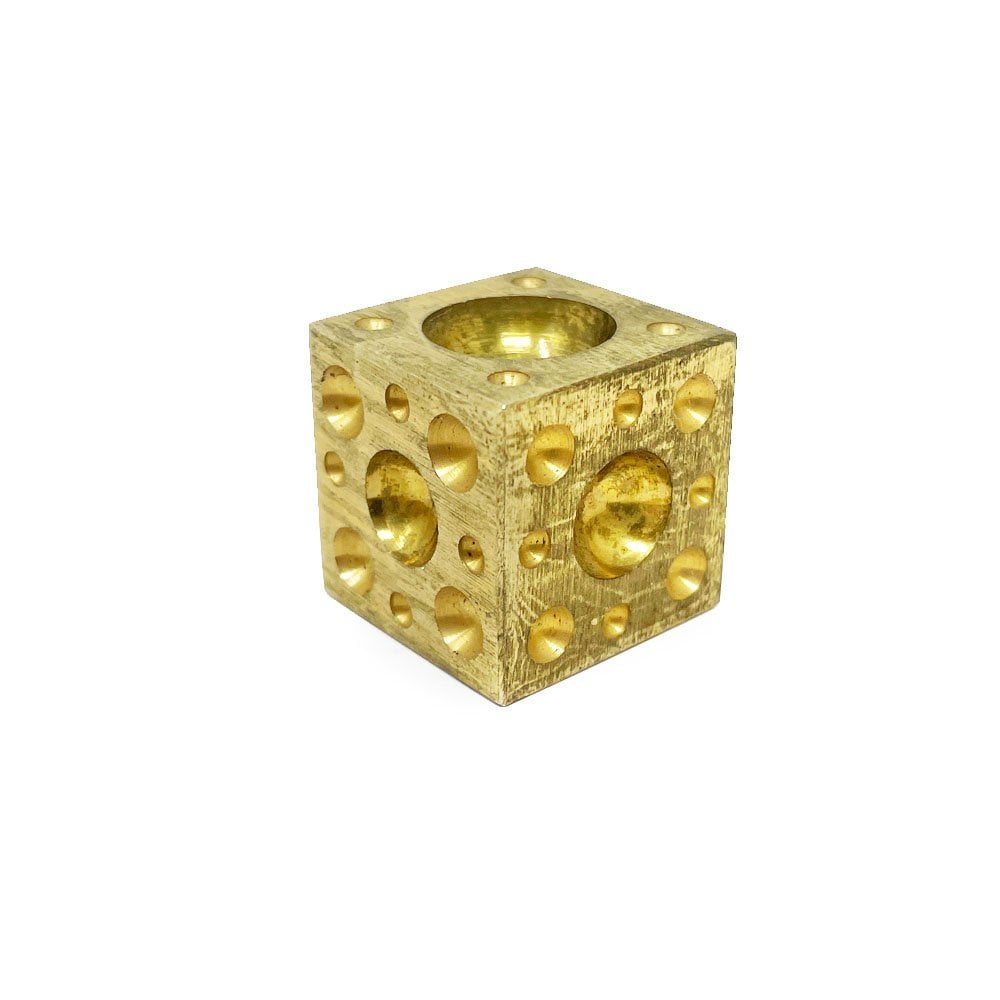 25mm Brass Dapping Cube with 37 Domes
