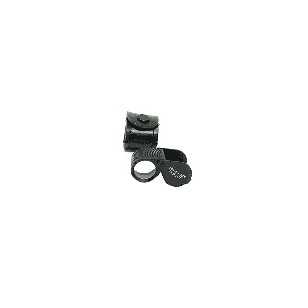 Triplet Eye Loupe 10x Magnifier in Black