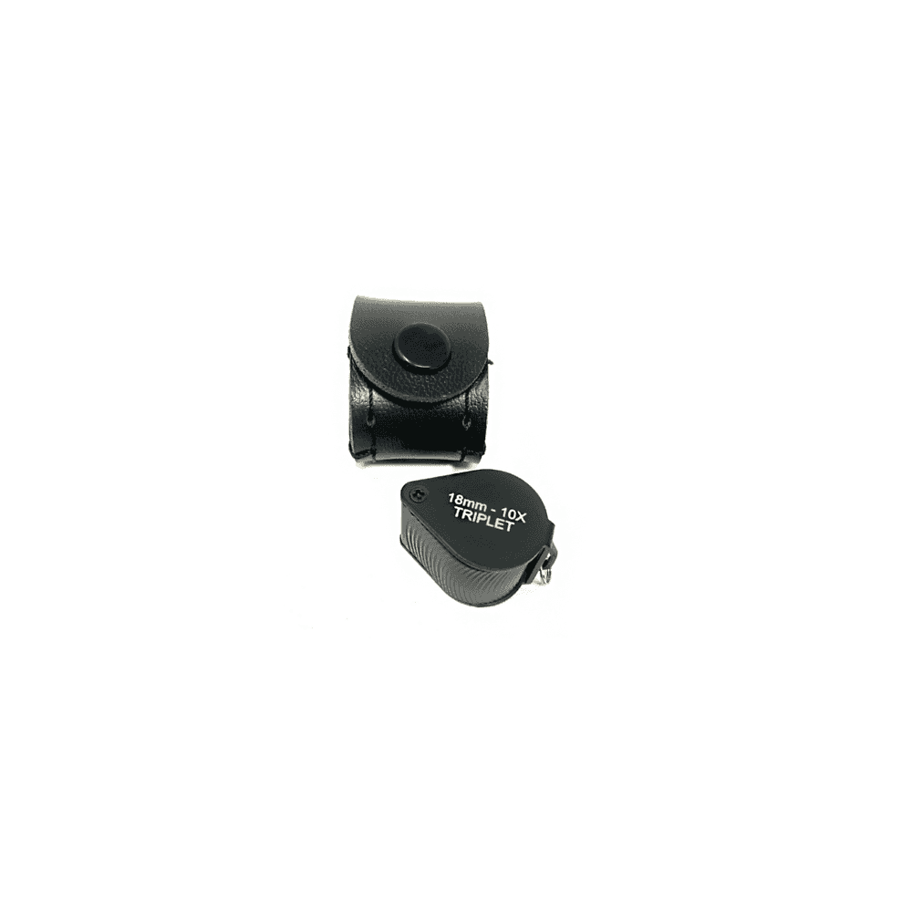 Triplet Eye Loupe 10x Magnifier in Black