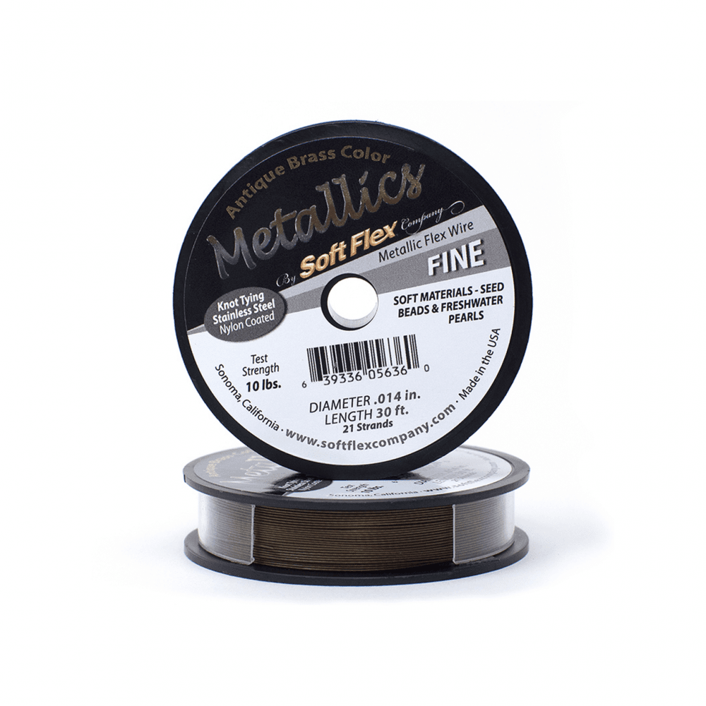 Soft Flex Beading Wire - Fine 21 Strand Antique Brass