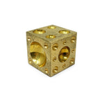30mm Brass Dapping Cube with 45 Domes