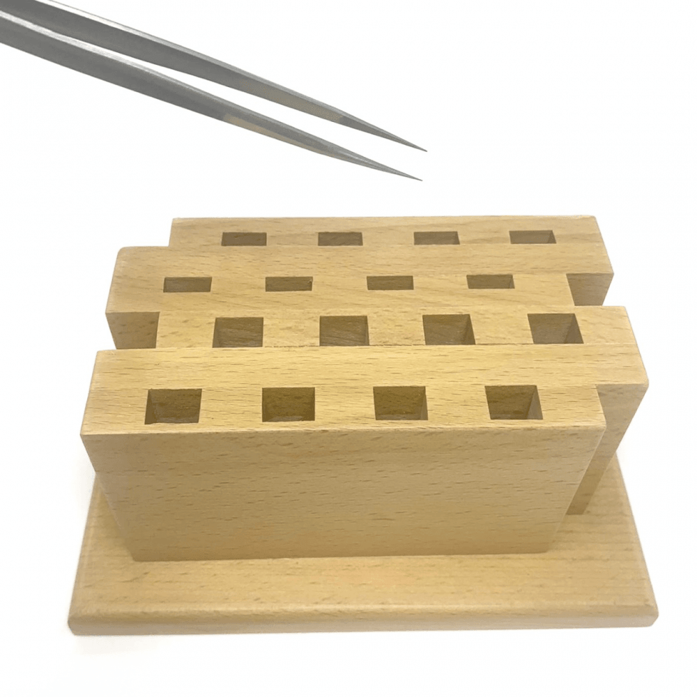 Wooden Tweezer Tool Rack