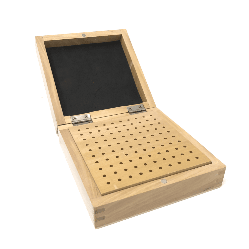 Wooden Burr Box with 100 Holes
