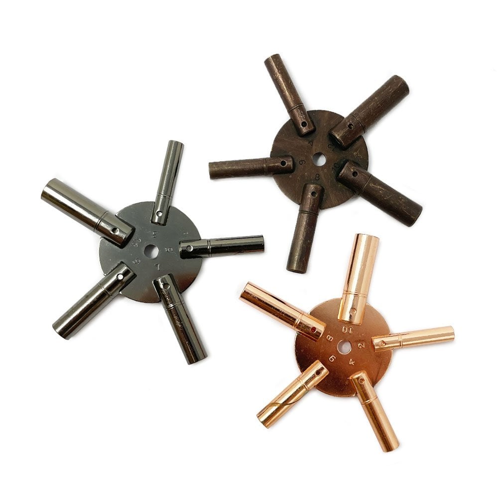 Clock Winding Star Keys, Set of 3