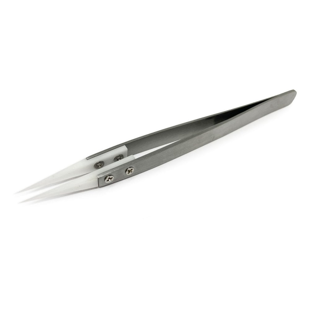Ceramic Tipped Soldering Tweezers, Straight