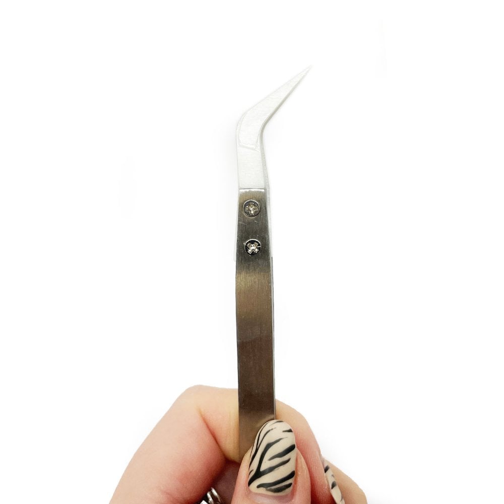 Ceramic Tipped Soldering Tweezers, Curved
