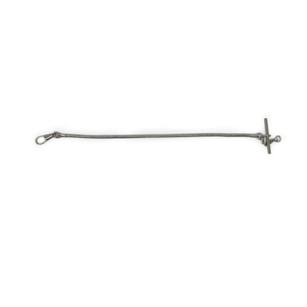 Snake Albert Pocket Watch Chain - Silver