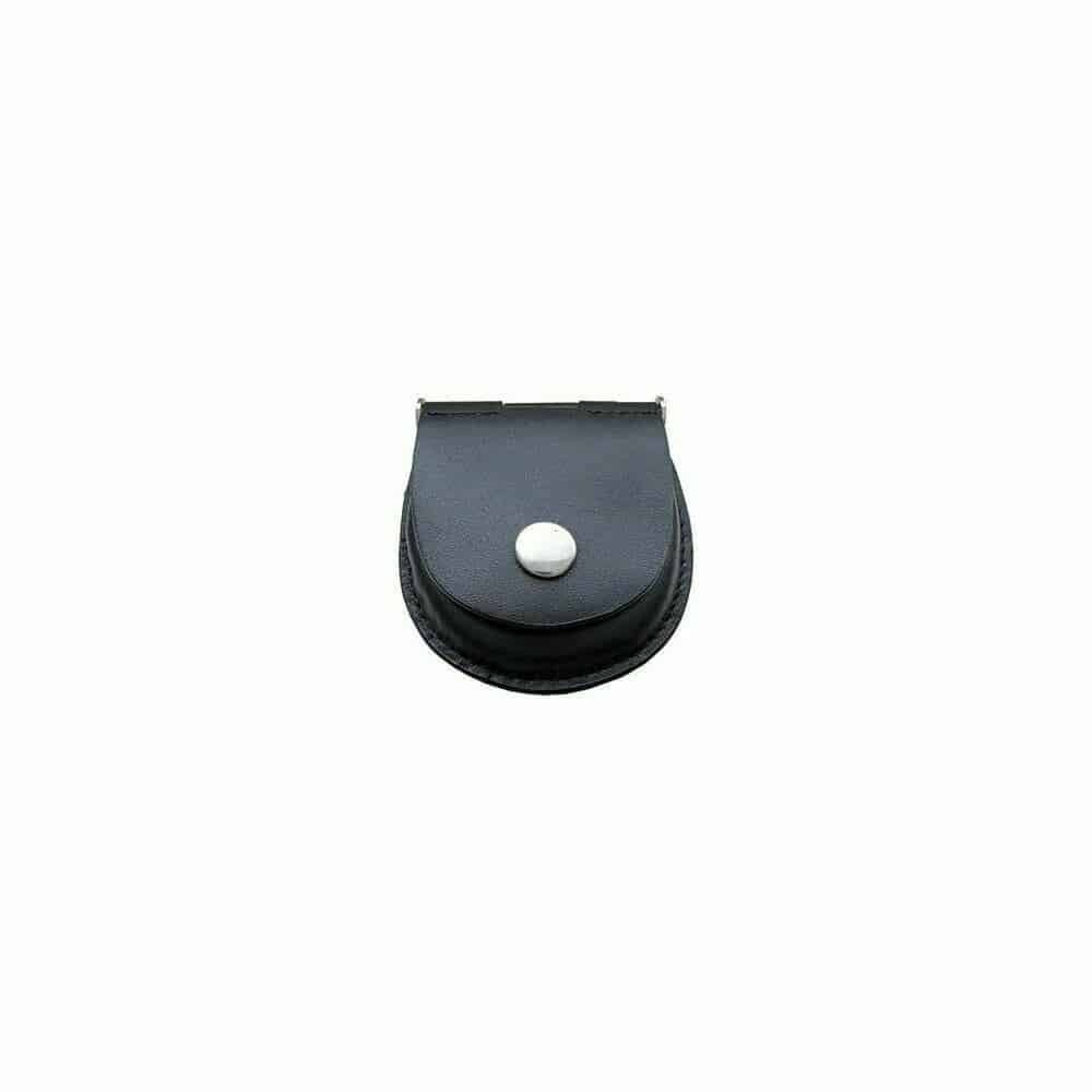 Leather Pocket Watch Pouch - Black