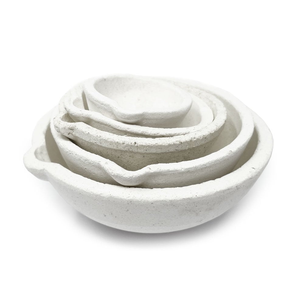 Set of 5 Ceramic Crucible Dishes