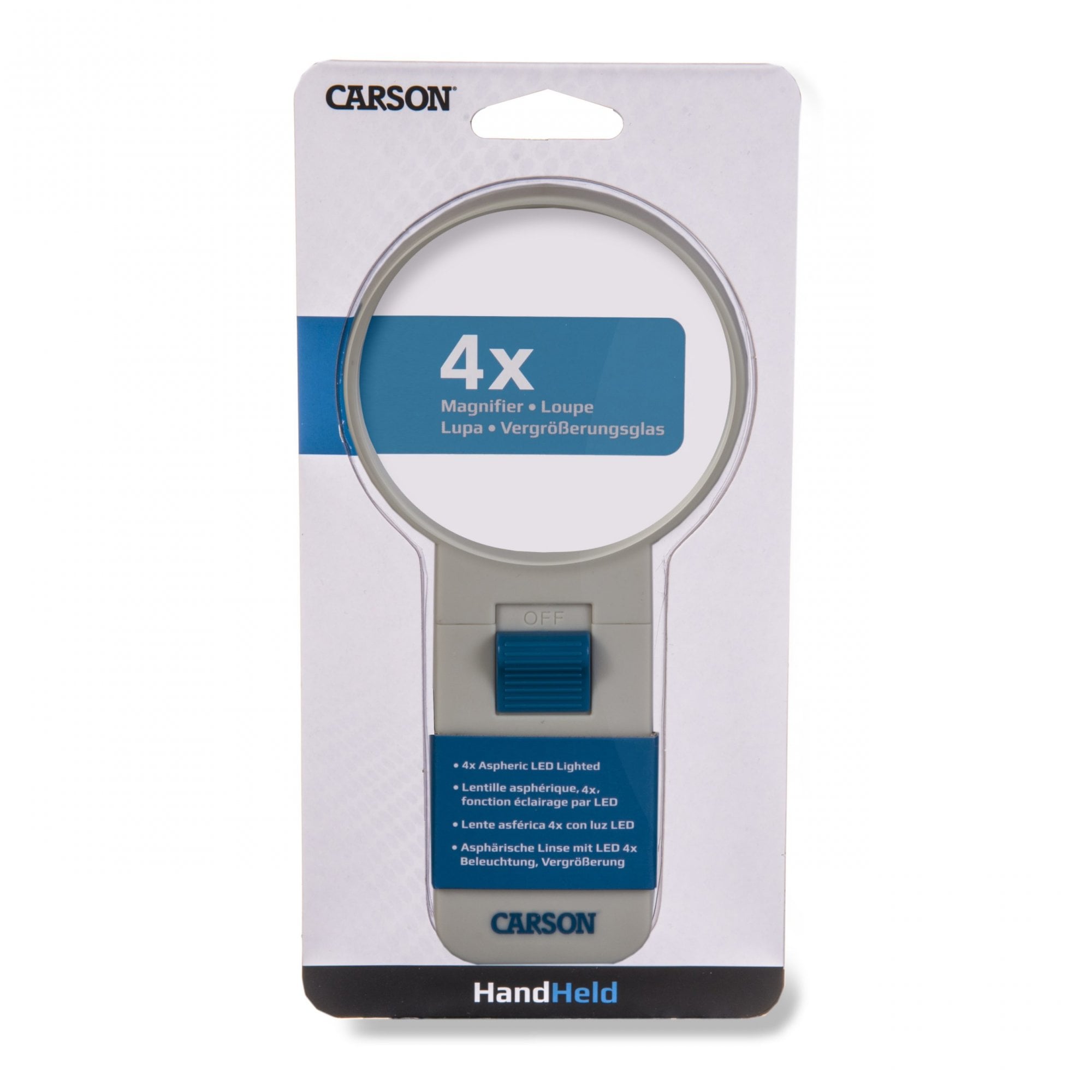 Carson Illuminated Handheld LED 4x Magnifier