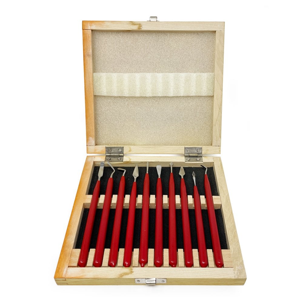 Wax Carvers Set of 10 in Wooden Box